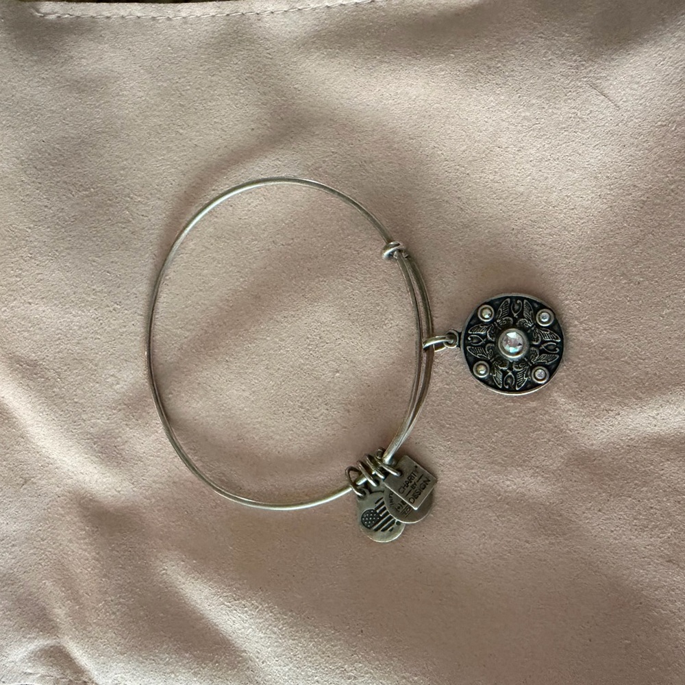 Silver Charm Bangle Bracelet
